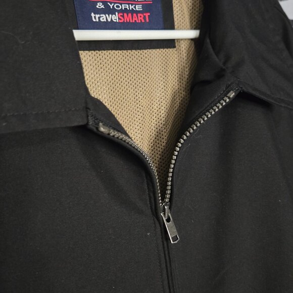 Roundtree & Yorke Travel Smart Easy Care Windbreaker Jacket Coat, Black, 2XB - Picture 2 of 10